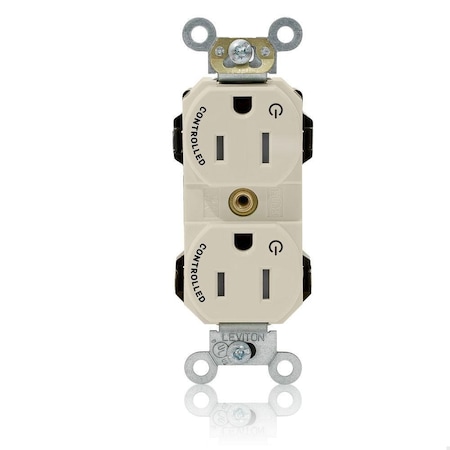 Straight Blade Receptacle, 5-15R, 15 A, 125V AC, Flush Mount, Self-Grounded MPN:M5262-2ST