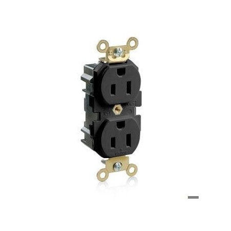 Straight Blade Receptacle, 5-15R, 15 A, 125V AC, Flush Mount, Self-Grounded MPN:M5262-E