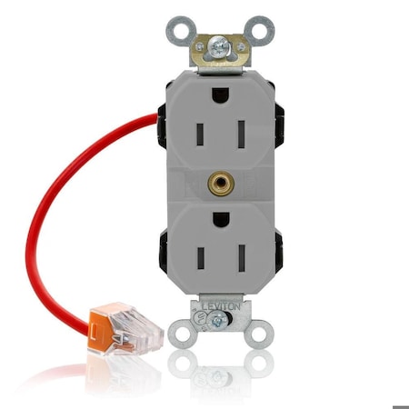 Straight Blade Receptacle, 5-15R, 15 A, 125V AC, Flush Mount, Self-Grounded MPN:M5262-SCG