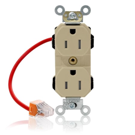 Straight Blade Receptacle, 5-15R, 15 A, 125V AC, Flush Mount, Self-Grounded MPN:M5262-SCI