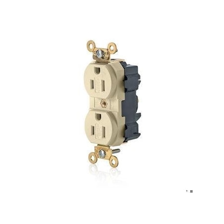 Straight Blade Receptacle, 5-15R, 15 A, 125V AC, Flush Mount, Self-Grounded MPN:M5262-SGI