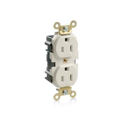 Straight Blade Receptacle, 5-15R, 15 A, 125V AC, Flush Mount, Self-Grounded MPN:M5262-T