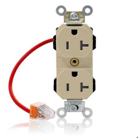 Straight Blade Receptacle, 5-20R, 20 A, 125V AC, Flush Mount, Self-Grounded MPN:M5362-SCI