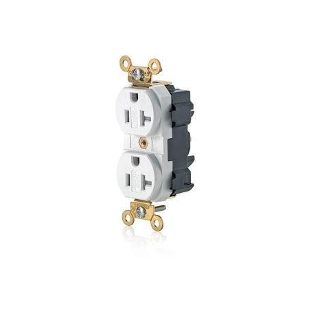 Straight Blade Receptacle, 5-20R, 20 A, 125V AC, Flush Mount, Self-Grounded MPN:M5362-SGW