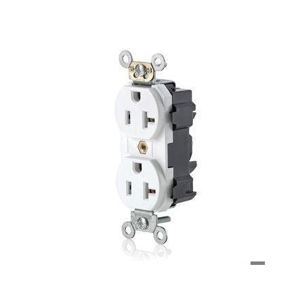 Straight Blade Receptacle, 5-20R, 20 A, 125V AC, Flush Mount, Self-Grounded MPN:M5362-SW