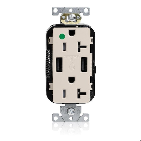 Lev-Lok HG/TR Dup USB A-A 20A 125V LtAl MPN:M58AA-HGT