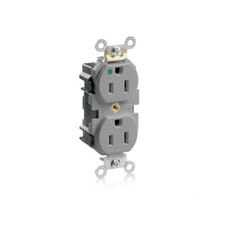 Straight Blade Receptacle, 5-15R, 15 A, 125V AC, Surface Mount, Self-Grounded MPN:M8200-HGY