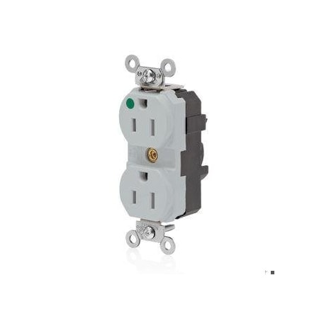Straight Blade Receptacle, 5-15R, 15 A, 125V AC, Surface Mount, Self-Grounded MPN:M8200-ILG