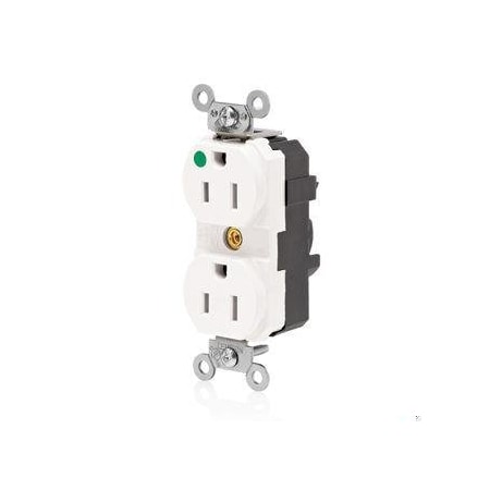 Straight Blade Receptacle, 5-15R, 15 A, 125V AC, Surface Mount, Self-Grounded MPN:M8200-ILW