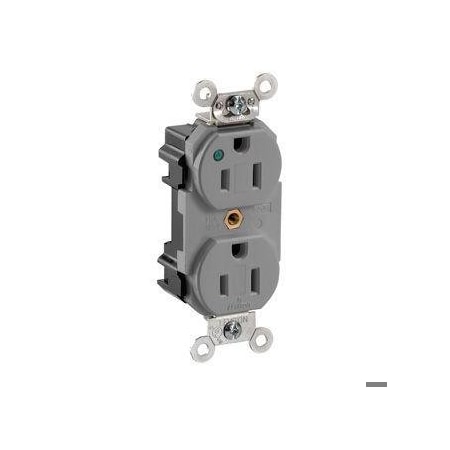 Straight Blade Receptacle, 5-15R, 15 A, 125V AC, Surface Mount, Self-Grounded MPN:M8200-PLG