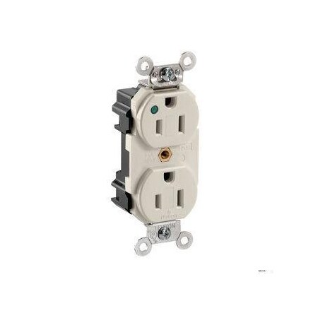 Straight Blade Receptacle, 5-15R, 15 A, 125V AC, Surface Mount, Self-Grounded MPN:M8200-PLT