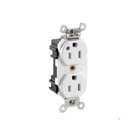 Straight Blade Receptacle, 5-15R, 15 A, 125V AC, Surface Mount, Self-Grounded MPN:M8200-PLW