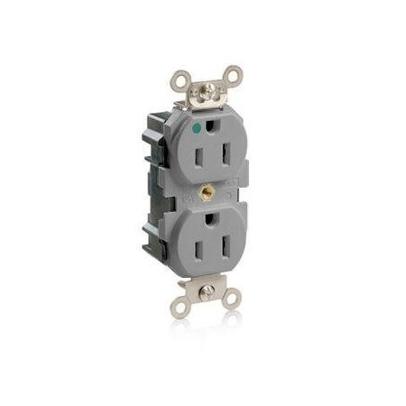 Straight Blade Receptacle, 5-15R, 15 A, 125V AC, Surface Mount, Self-Grounded MPN:M8200-SGG