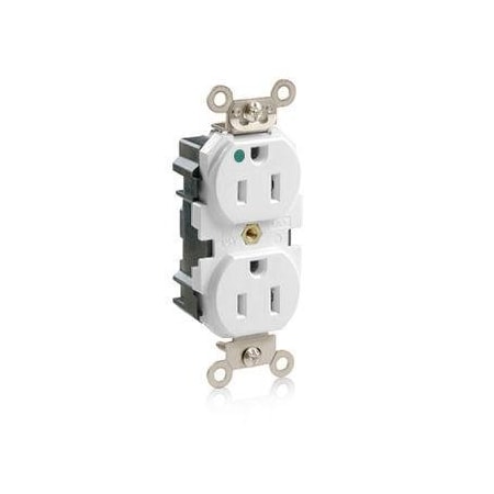 Straight Blade Receptacle, 5-15R, 15 A, 125V AC, Surface Mount, Self-Grounded MPN:M8200-SGW