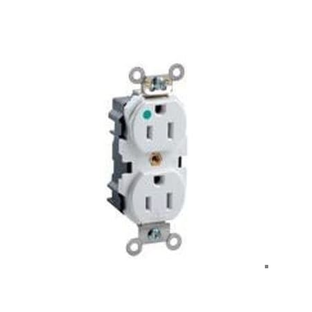 Straight Blade Receptacle, 5-20R, 20 A, 125V AC, Flush Mount, Self-Grounded MPN:M8300-B
