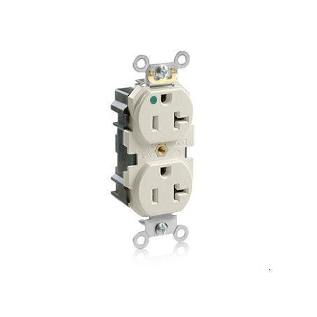 Straight Blade Receptacle, 5-20R, 20 A, 125V AC, Flush Mount, Self-Grounded MPN:M8300-HT