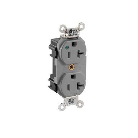 Straight Blade Receptacle, 5-20R, 20 A, 125V AC, Flush Mount, Self-Grounded MPN:M8300-PLG