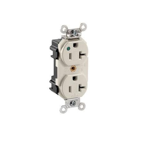 Straight Blade Receptacle, 5-20R, 20 A, 125V AC, Flush Mount, Self-Grounded MPN:M8300-PLT