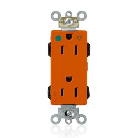 Straight Blade Receptacle, 5-15R, 15 A, 125V AC, Isolated Ground MPN:MD820-IG