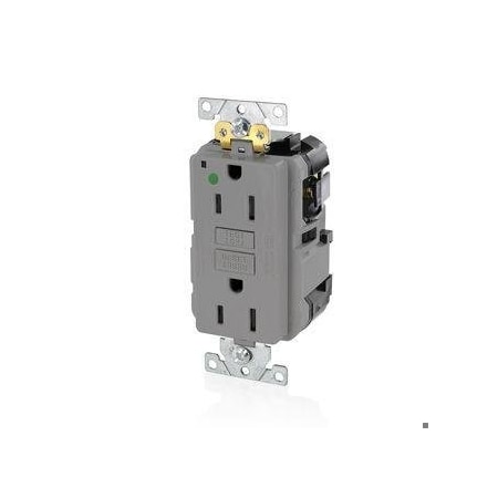 Lev-Lok GFCI 15A HG/PI Gray MPN:MGFN1-HGG