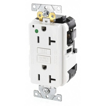 ModularRcptcl, 20A, 125VAC, Wht, Polycarb MPN:MGFN2-HGW