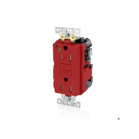 Lev-Lok GFCI 15A TR HG/PI Red MPN:MGFT1-HGR