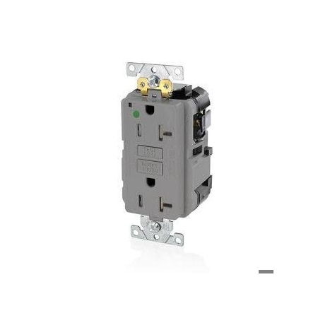 Lev-Lok GFCI 20A TR HG/PI Gray MPN:MGFT2-HGG