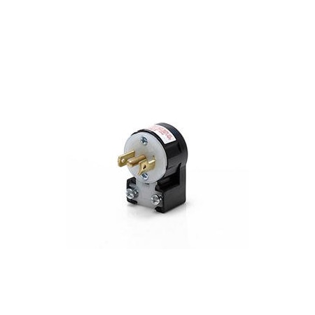 Midget Locking Plug, ML-3P, 15 A, 125/250V AC, 3 Pole, Screw Terminals, Black, White MPN:ML3-AP