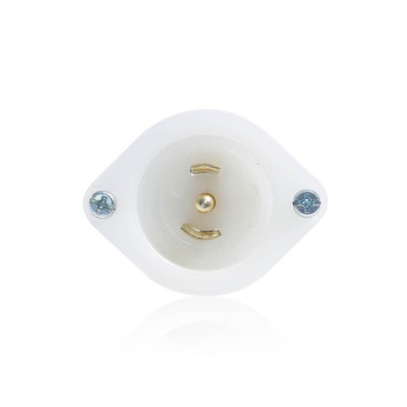 Midget Flanged Locking Inlet, 15 A, 125/250V AC, Single Phase, 3 Pole, Flush Mount, Screw Terminals MPN:ML3-PB