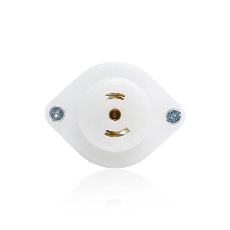 Midget Flanged Locking Receptacle, ML3-15R, 15 A, 125/250V AC, Single Phase, 3 Pole, Flush Mount MPN:ML3-PER