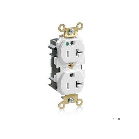 Straight Blade Receptacle, 5-20R, 20 A, 125V AC, Flush Mount, Self-Grounded MPN:MRI20-W
