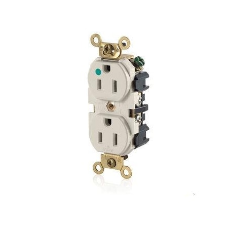 Straight Blade Receptacle, 5-15R, 15 A, 125V AC, Surface Mount, Grounded MPN:MRI82-T