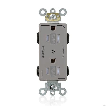 Straight Blade Receptacle, 5-15R, 15 A, 125V AC, Surface Mount, Self-Grounded MPN:MT162-2GY