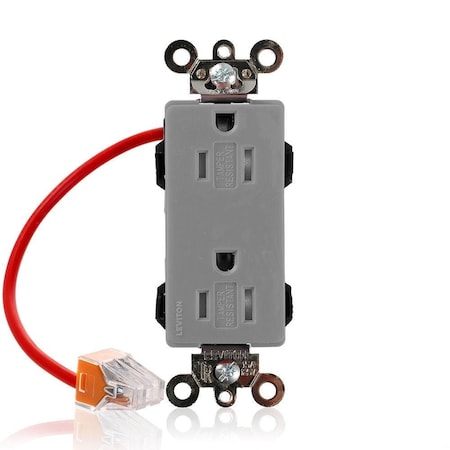 Straight Blade Receptacle, 5-15R, 15 A, 125V AC, Surface Mount, Self-Grounded MPN:MT162-SCG