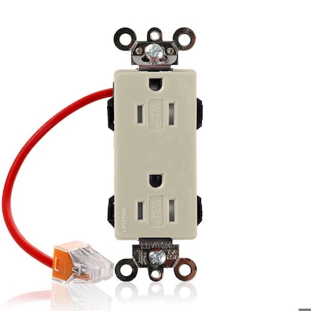 Straight Blade Receptacle, 5-15R, 15 A, 125V AC, Surface Mount, Self-Grounded MPN:MT162-SCI