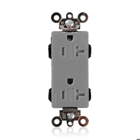 Straight Blade Receptacle, 5-20R, 20 A, 125V AC, Flush Mount, Self-Grounded MPN:MT163-GY