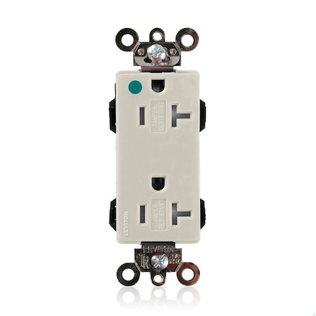 Straight Blade Receptacle, 5-20R, 20 A, 125V AC, Flush Mount, Self-Grounded MPN:MT163-HGT
