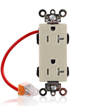 Straight Blade Receptacle, 5-20R, 20 A, 125V AC, Flush Mount, Self-Grounded MPN:MT163-SCI