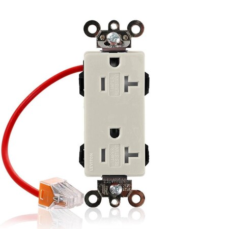 Straight Blade Receptacle, 5-20R, 20 A, 125V AC, Flush Mount, Self-Grounded MPN:MT163-SCT