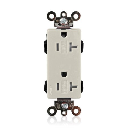 Straight Blade Receptacle, 5-20R, 20 A, 125V AC, Flush Mount, Self-Grounded MPN:MT163-T