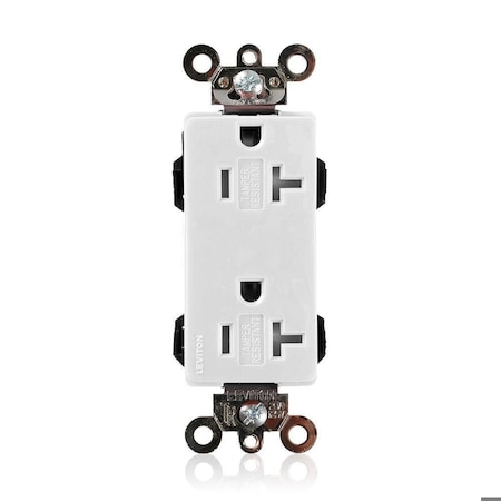 Straight Blade Receptacle, 5-20R, 20 A, 125V AC, Flush Mount, Self-Grounded MPN:MT163-W