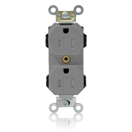 Straight Blade Receptacle, 5-15R, 15 A, 125V AC, Self-Grounded MPN:MT562-SGY