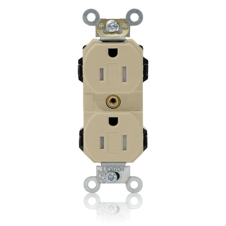 Straight Blade Receptacle, 5-15R, 15 A, 125V AC, Self-Grounded MPN:MT562-SI
