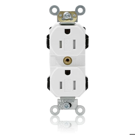 Straight Blade Receptacle, 5-15R, 15 A, 125V AC, Self-Grounded MPN:MT562-SW