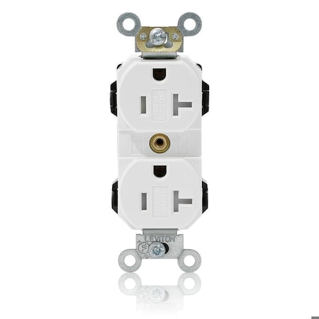 Straight Blade Receptacle, 5-20R, 20 A, 125V AC, Flush Mount, Self-Grounded MPN:MT563-SW