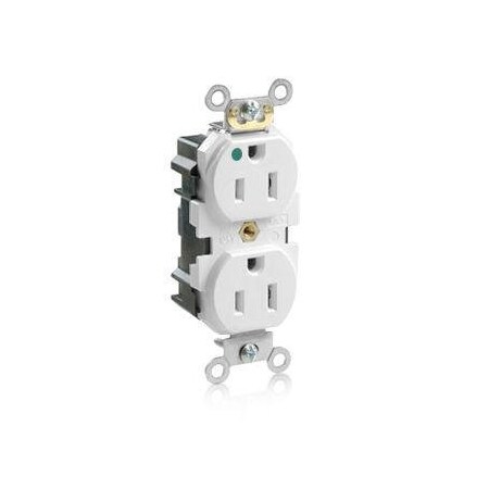 Straight Blade Receptacle, 5-15R, 15 A, 125V AC, Self-Grounded MPN:MT820-W
