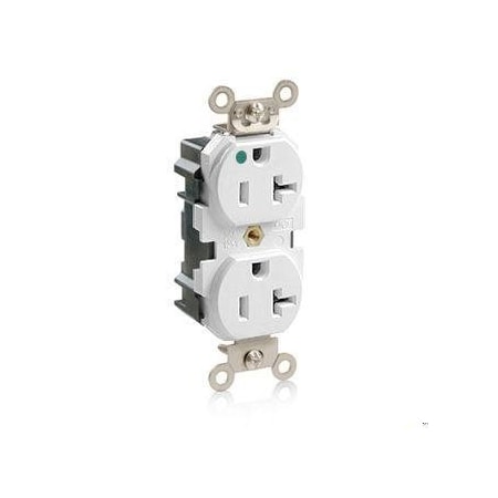 Straight Blade Receptacle, 5-20R, 20 A, 125V AC, Flush Mount, Self-Grounded MPN:MT830-W