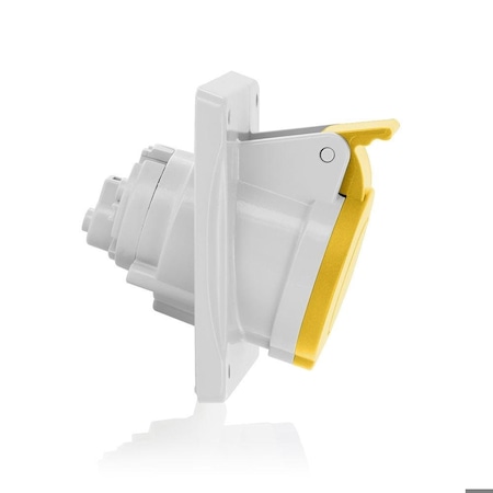 Pin & Sleeve Receptacle, 16 A, 100/130V AC, 2 Pole, Yellow MPN:S216-R4