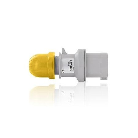 Pin & Sleeve Plug, 32 A, 100/130V AC, 2 Pole, IEC Grounding, Yellow MPN:S232-P4