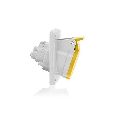 Pin & Sleeve Receptacle, 32 A, 100/130V AC, 2 Pole, Yellow MPN:S232-R4